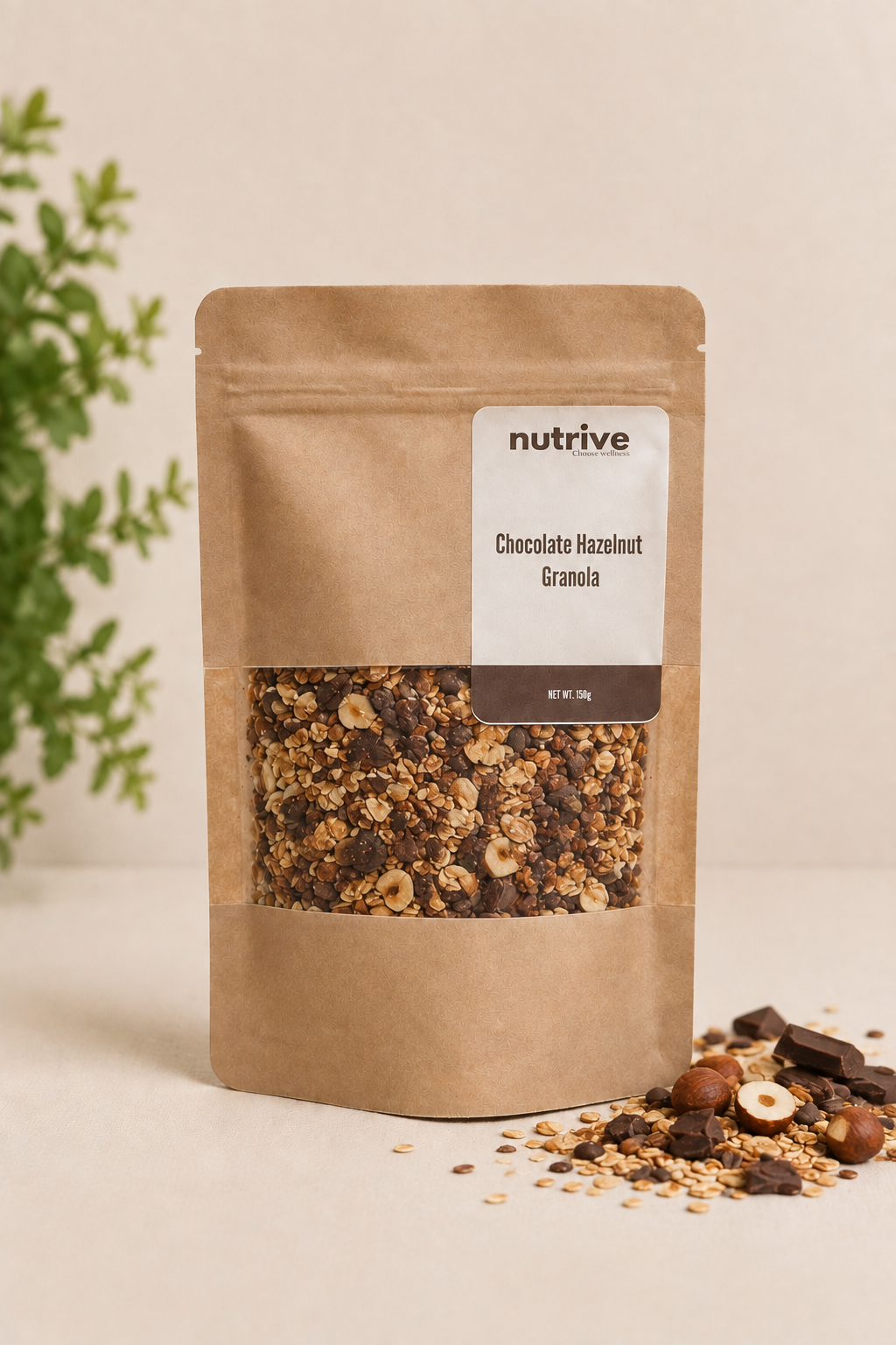 طبق فطار بجرانولا الشوكولاتة بالبندق من Nutrive